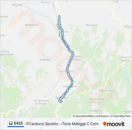 E423 Bus Line Map