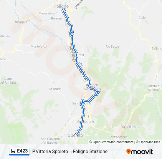 E423 Bus Line Map
