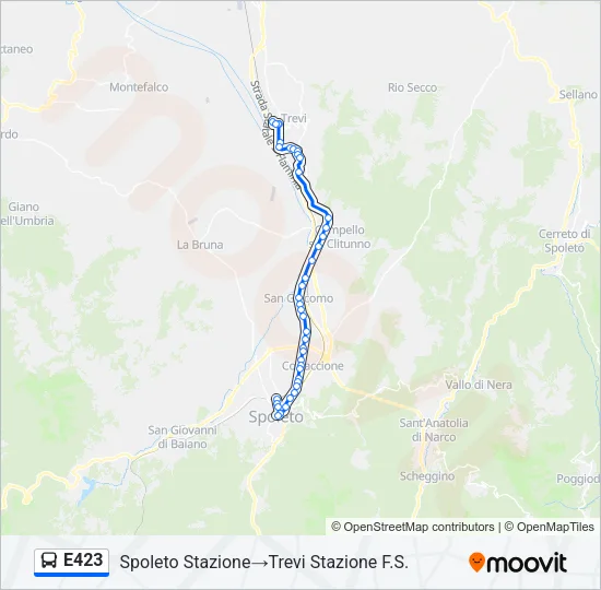 E423 Bus Line Map