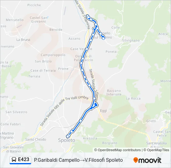 E423 Bus Line Map