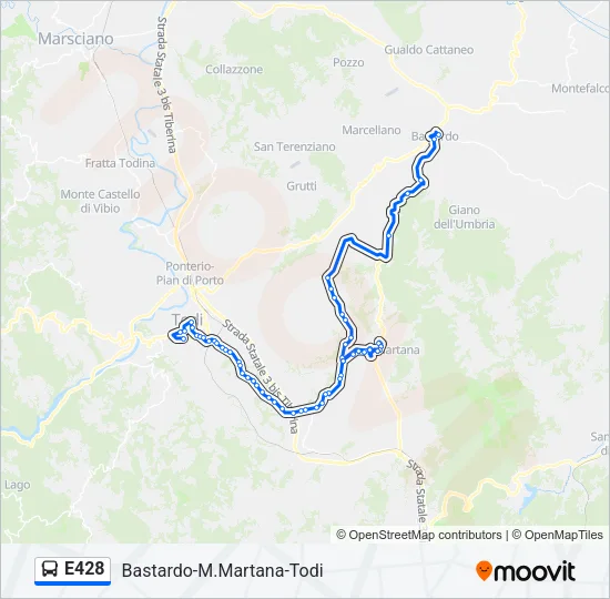 E428 Bus Line Map