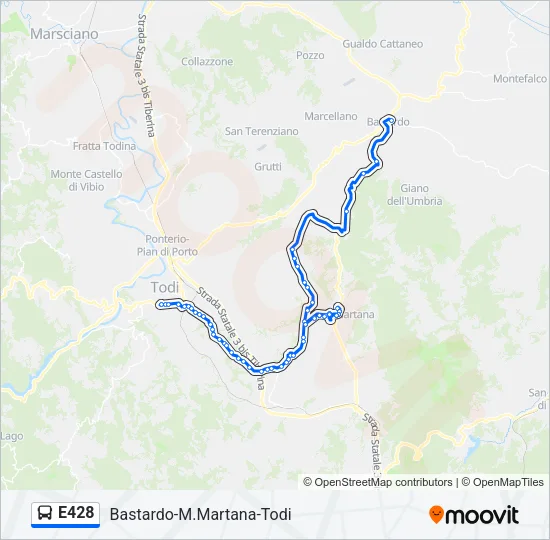 E428 Bus Line Map