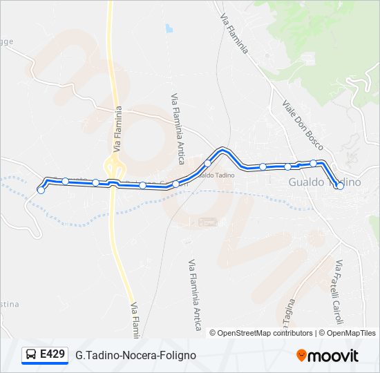 E429 bus Line Map