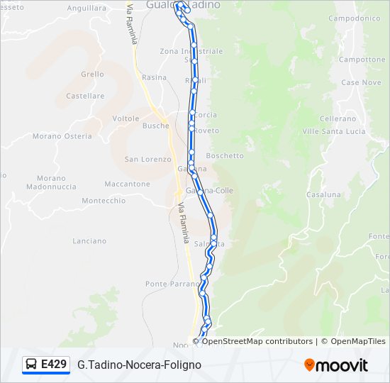 E429 bus Line Map