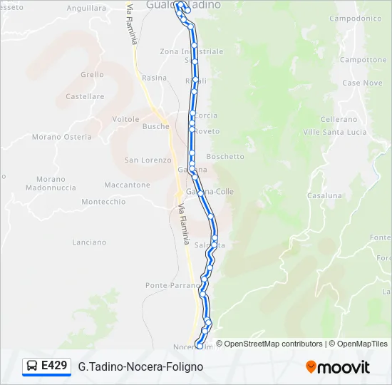 E429 Bus Line Map