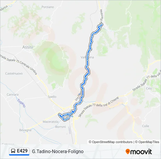 E429 Bus Line Map