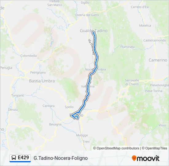 E429 Bus Line Map