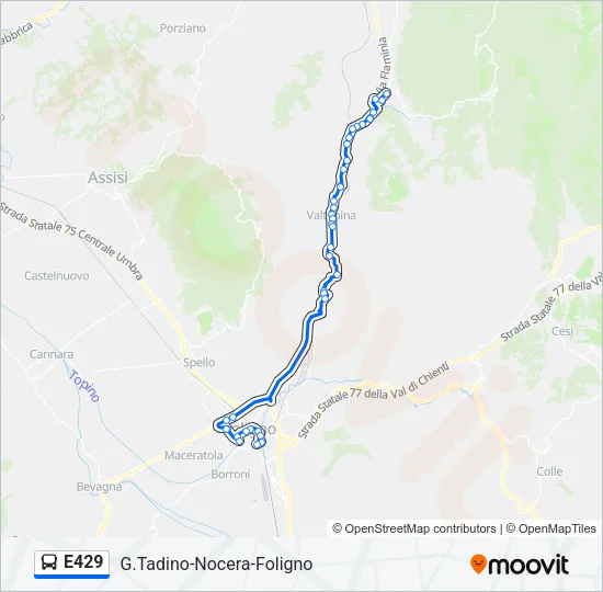 E429 Bus Line Map