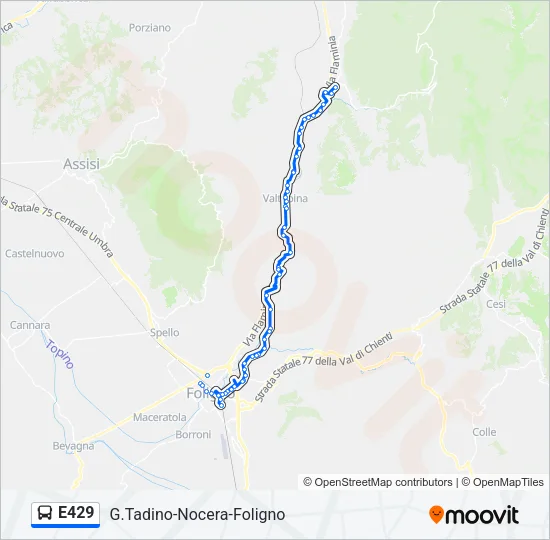 E429 Bus Line Map