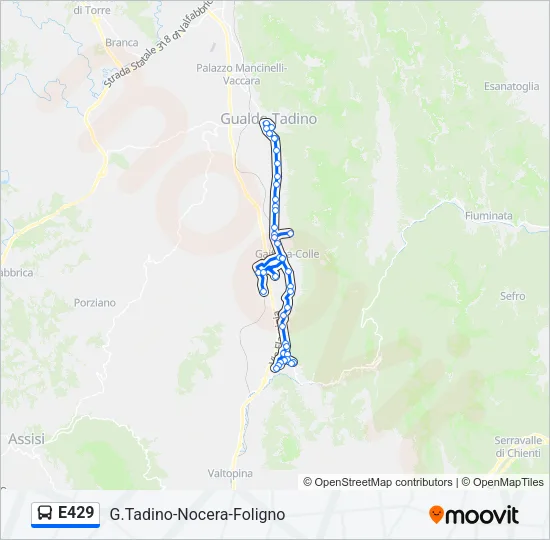 E429 Bus Line Map