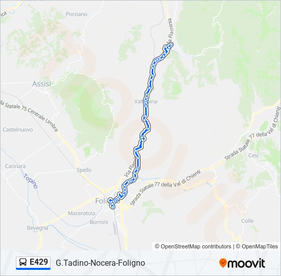 E429 bus Line Map