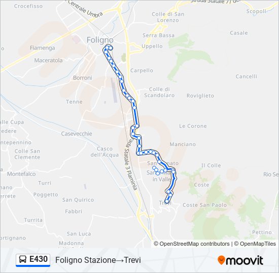 E430 bus Line Map