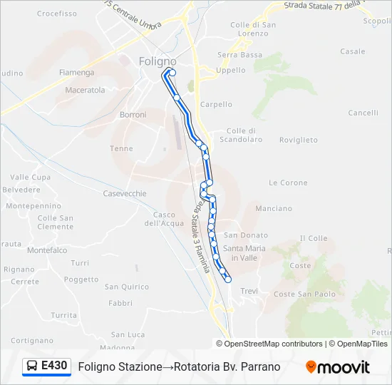 E430 Bus Line Map