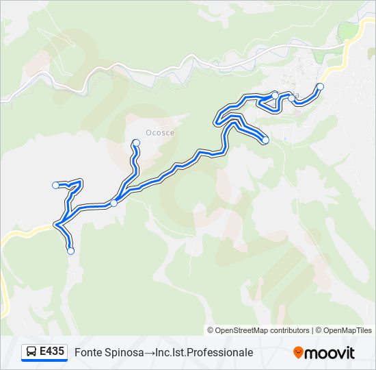 E435 bus Line Map