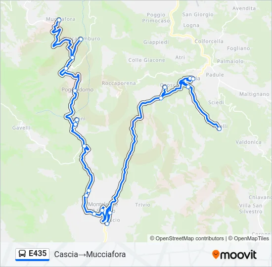 E435 Bus Line Map