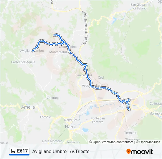 E617 Bus Line Map