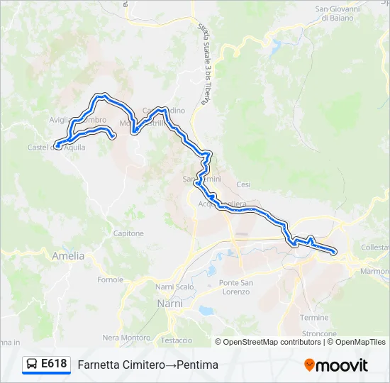 E618 Bus Line Map