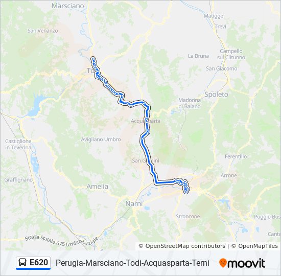 E620 bus Line Map