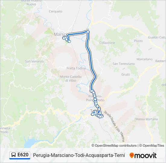 E620 Bus Line Map