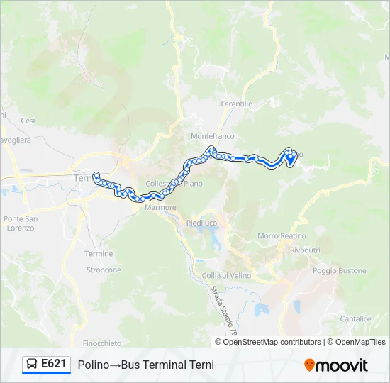E621 Bus Line Map