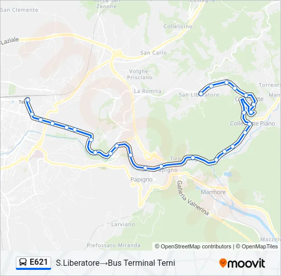 E621 Bus Line Map