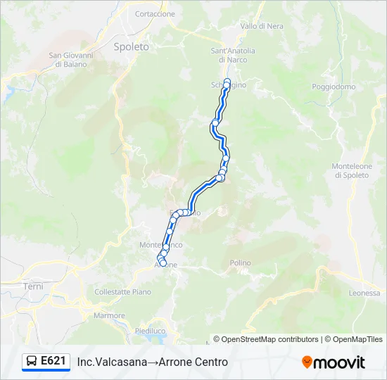 E621 Bus Line Map
