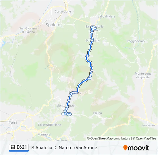 E621 Bus Line Map