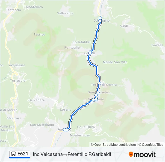 E621 Bus Line Map