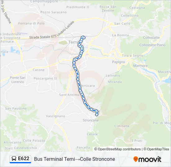 E622 Bus Line Map