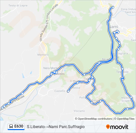 E630 bus Line Map