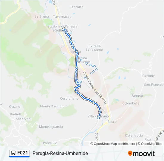 F021 Bus Line Map