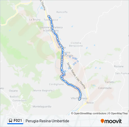 F021 Bus Line Map