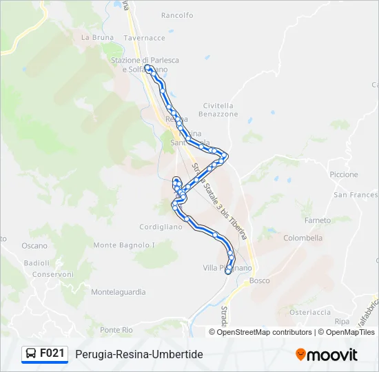 F021 Bus Line Map