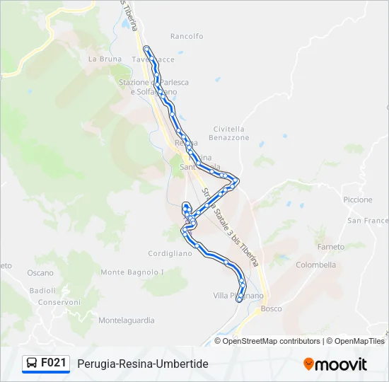 F021 Bus Line Map