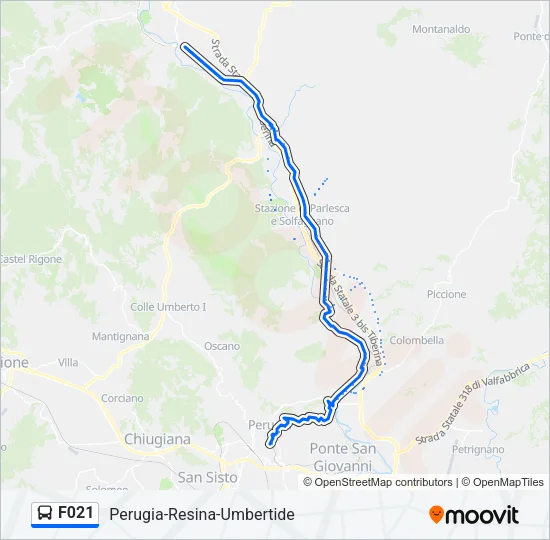 F021 Bus Line Map