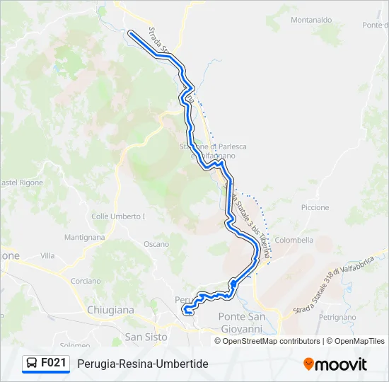 F021 Bus Line Map