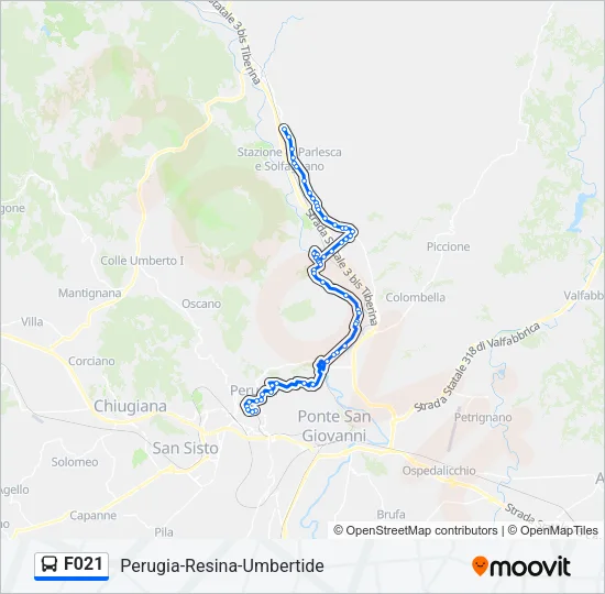 F021 Bus Line Map