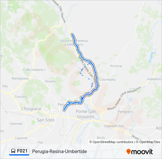 F021 Bus Line Map