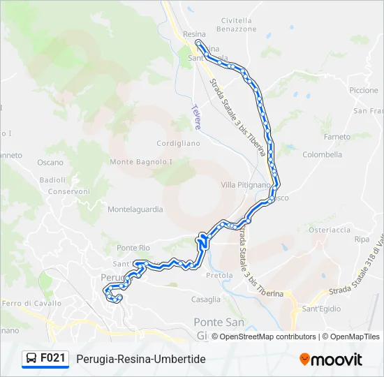 F021 Bus Line Map
