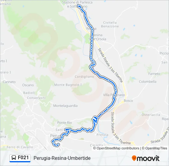 F021 Bus Line Map
