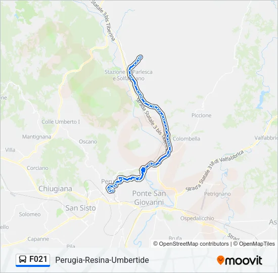 F021 Bus Line Map