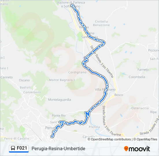 F021 Bus Line Map
