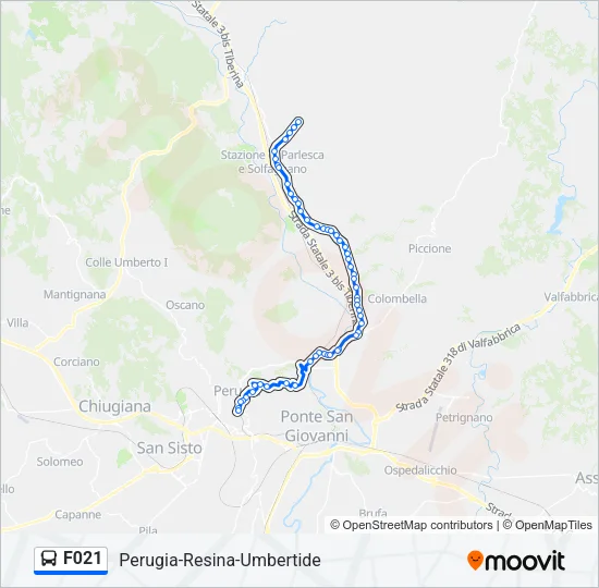 F021 Bus Line Map