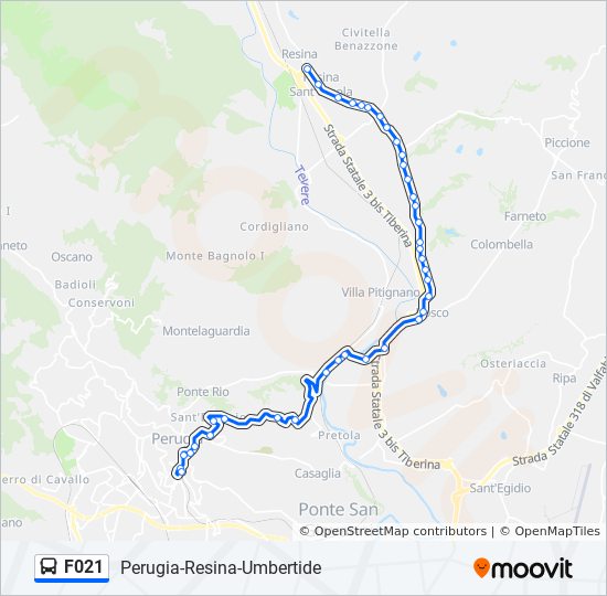 F021 bus Line Map