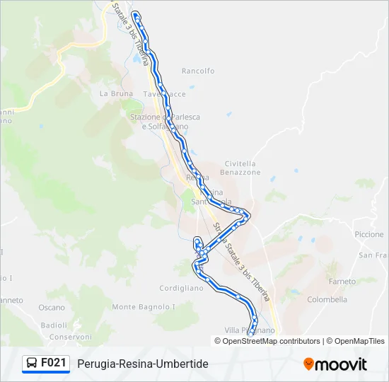 F021 Bus Line Map