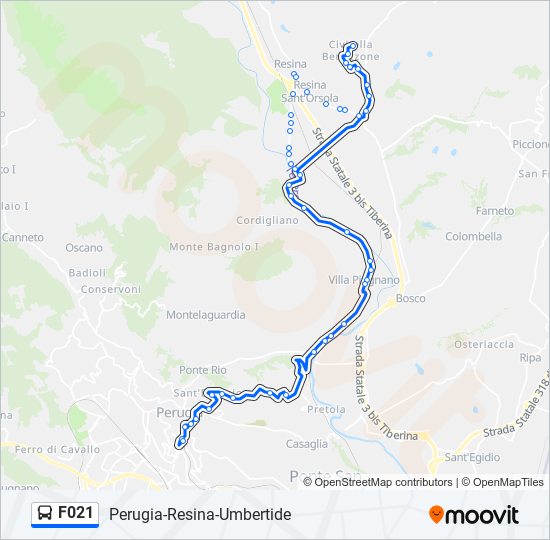 F021 bus Line Map