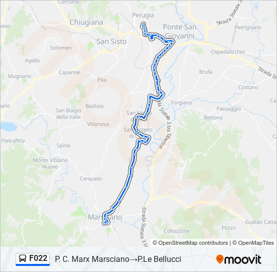 F022 bus Line Map