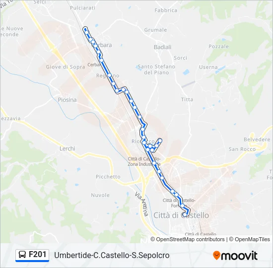 F201 Bus Line Map