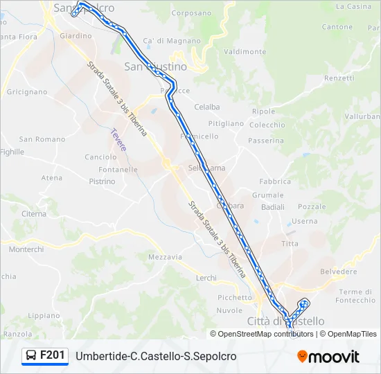F201 Bus Line Map
