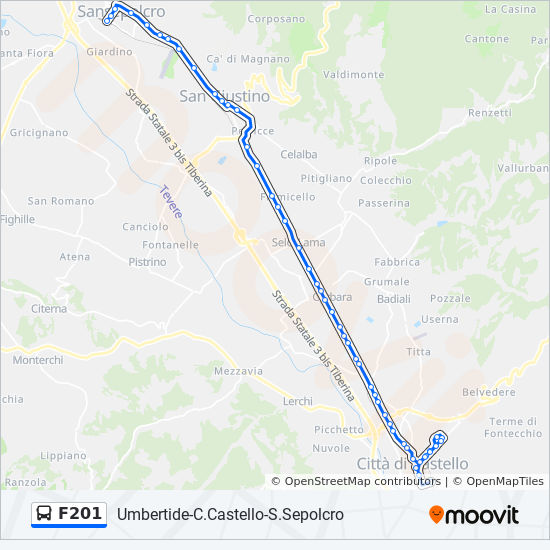 F201 bus Line Map